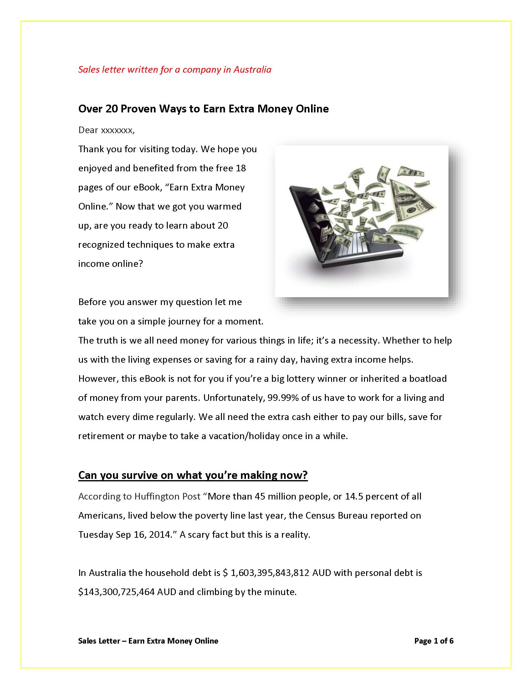 Sales Letter - How To Earn Money Online_Page_1